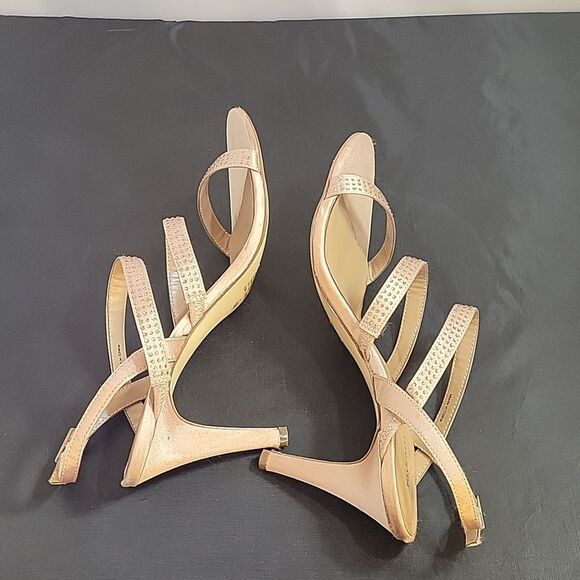 STYLE & CO MULTI-STRAP ADJUSTABLE BUCKLE ANKLE RHINESTONES EMBELLISHMENTS SANDAL - Picture 7 of 11